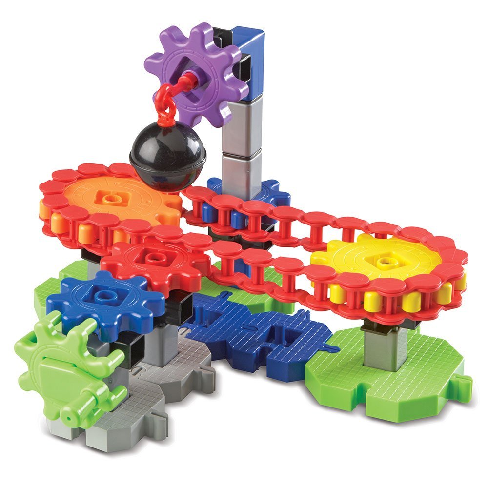 Learning Resources Gears! Gears! Gears! Machines in Motion, STEM Engineering Building Set with Gears, Pulleys, and Chains, Ages 5+