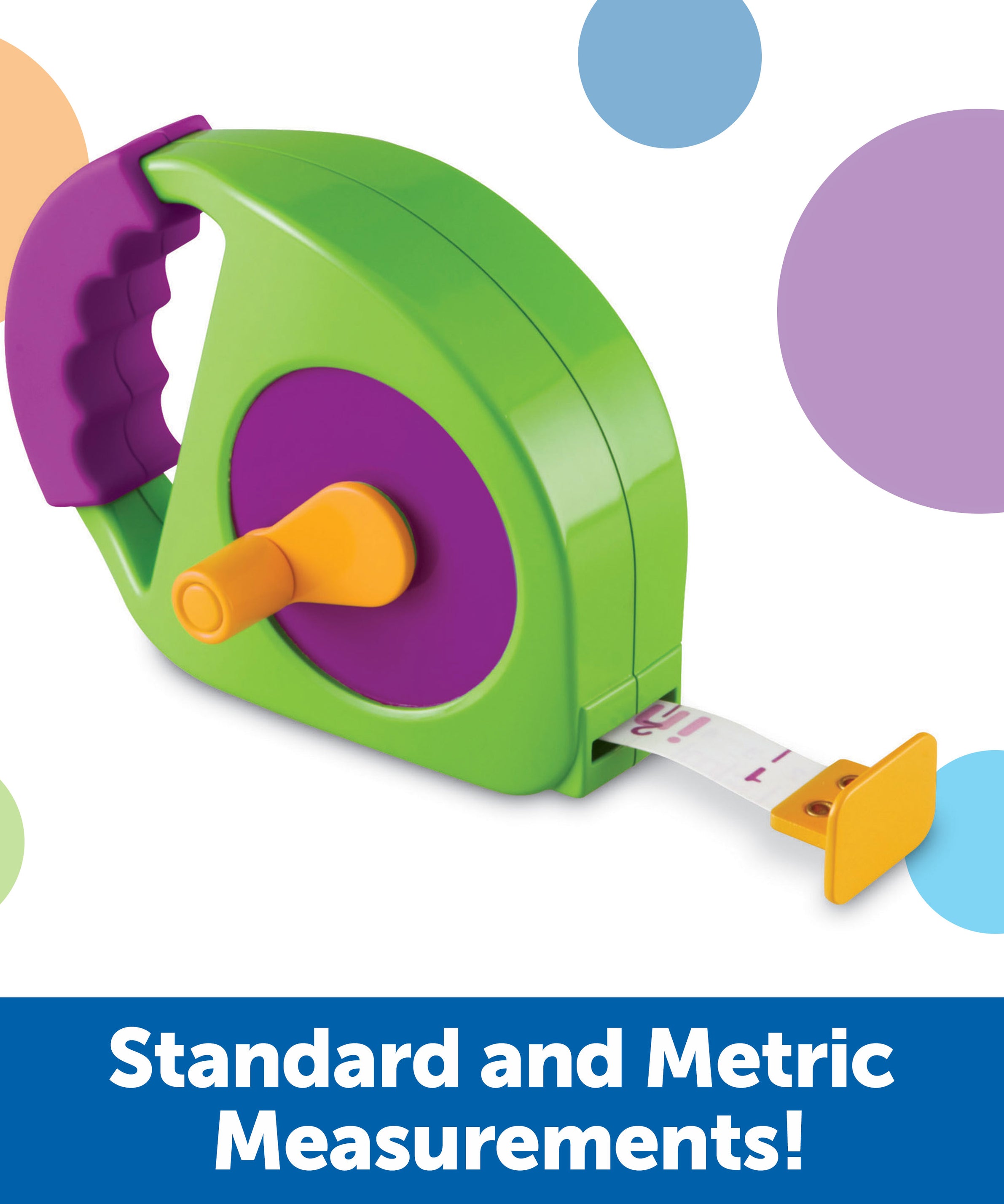 Learning Resources Simple Tape Measure, 1.2m / 4ft, Ages 3+, Easy-to-Use for Early Measurement Skills
