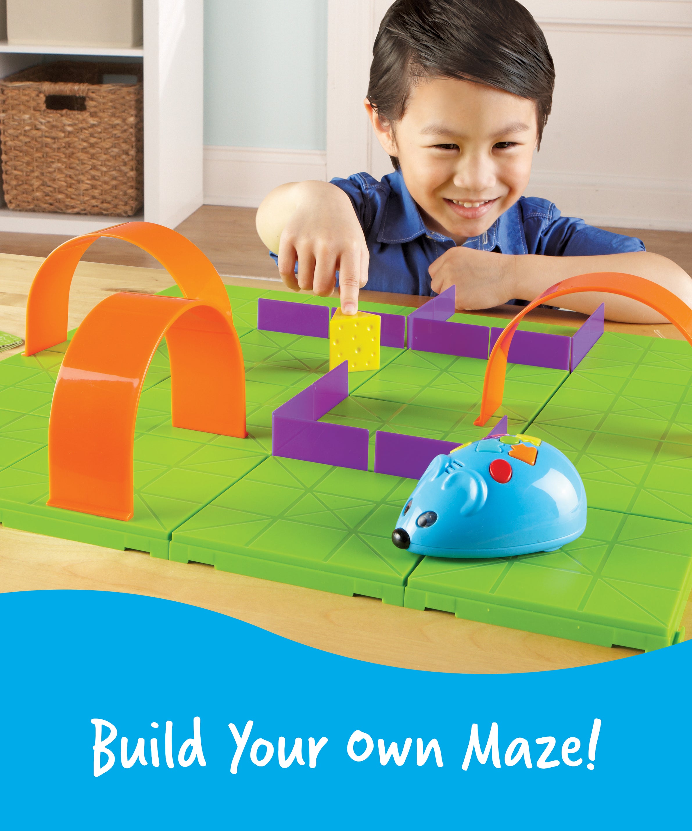 Learning Resources Code & Go Robot Mouse Activity Set, Early STEM Learning with Coding, Maze Exploration, and Fun Programming Challenges