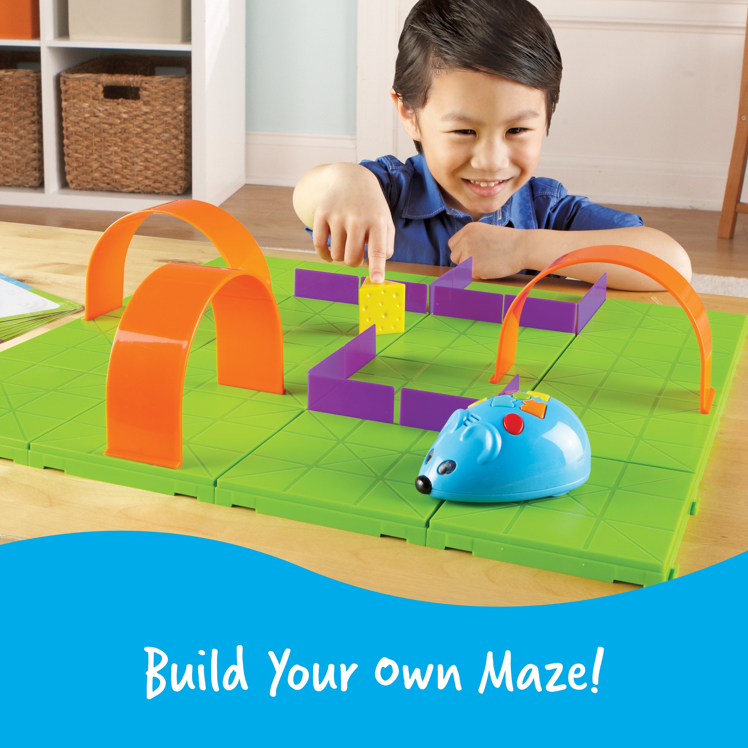 Learning Resources Code & Go Robot Mouse Activity Set, Early STEM Learning with Coding, Maze Exploration, and Fun Programming Challenges