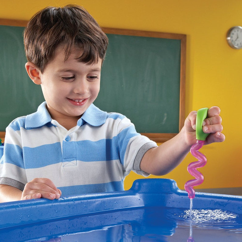 Learning Resources Twisty Droppers, Fine Motor Skills Toy for Toddlers, Set of 4 Pipette Style Droppers for Water Play and Early Science Exploration, Ages 2+