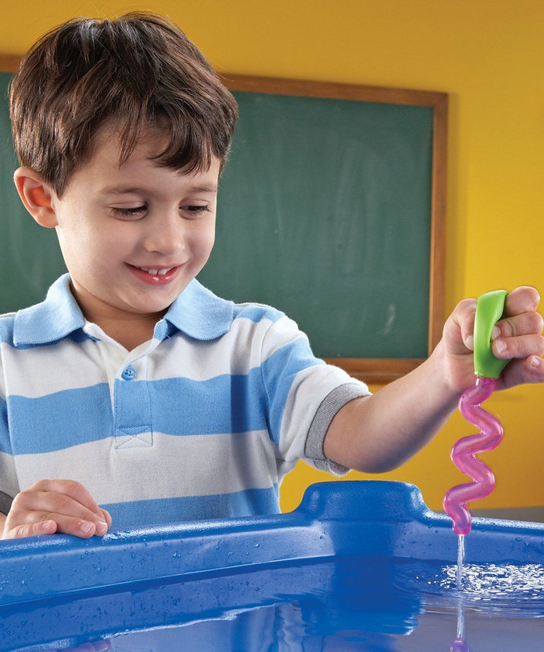 Learning Resources Twisty Droppers, Fine Motor Skills Toy for Toddlers, Set of 4 Pipette Style Droppers for Water Play and Early Science Exploration, Ages 2+