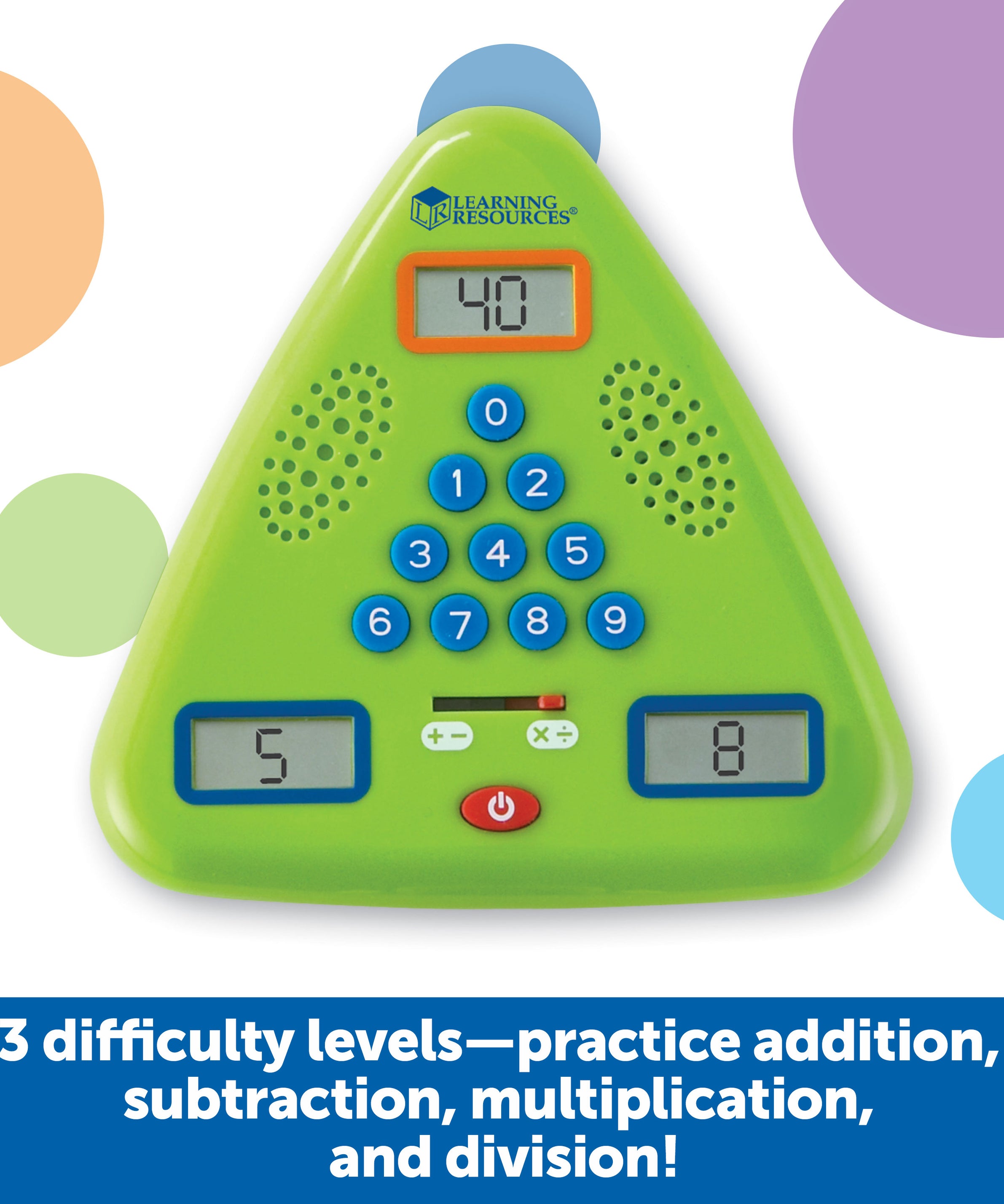 Learning Resources Handheld Minute Math Electronic Flash Card, Interactive Math Game for Kids, Ages 6+