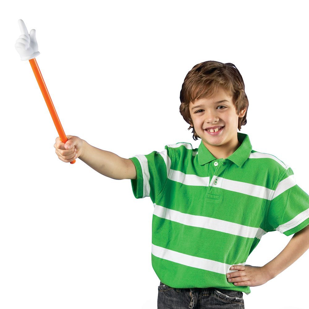 Learning Resources Student Hand Pointers, Set of 3, Engaging Classroom Pointer Tool for Whiteboards, Presentations & Group Activities, Includes Red, Blue & Green, 38cm Each