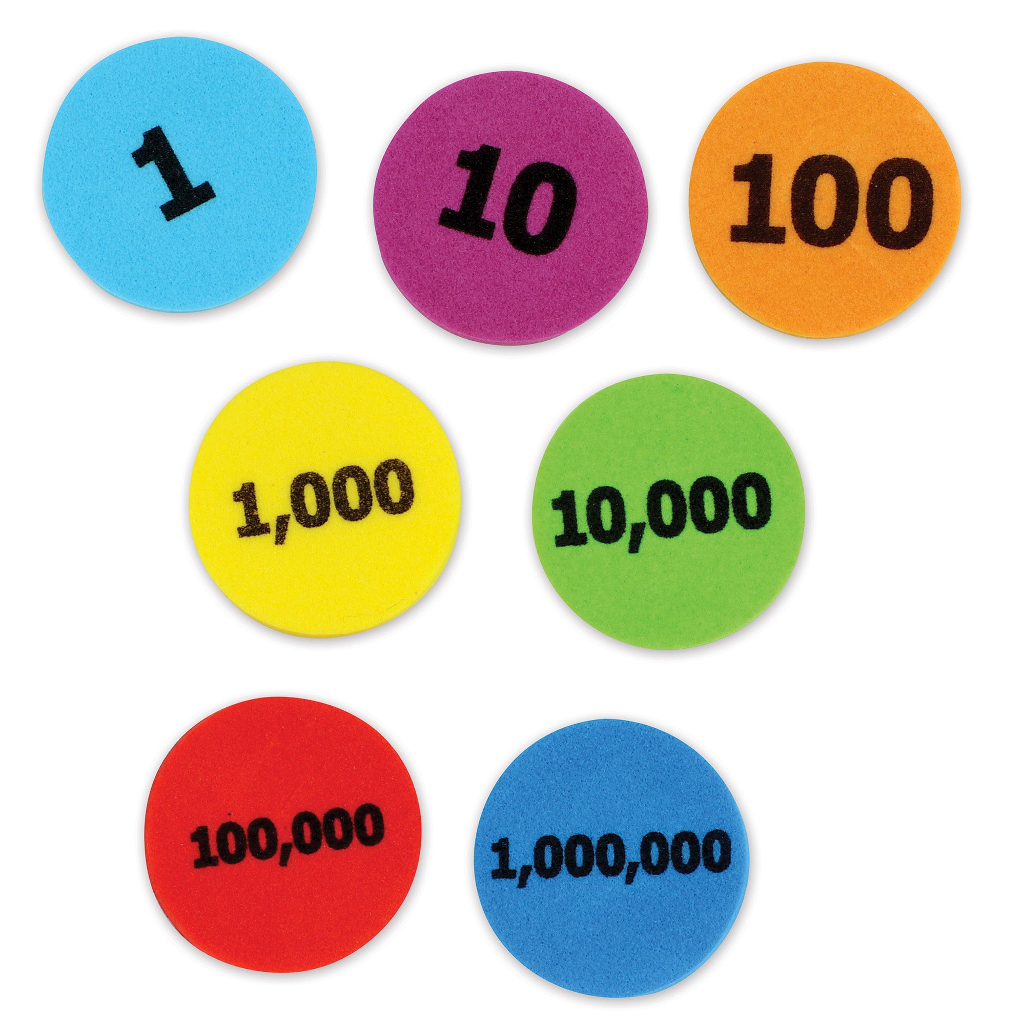 Learning Resources Place Value Disks, Set of 280, Colour-Coded Maths Counters for Counting, Addition, and Subtraction, Supports Place Value Learning