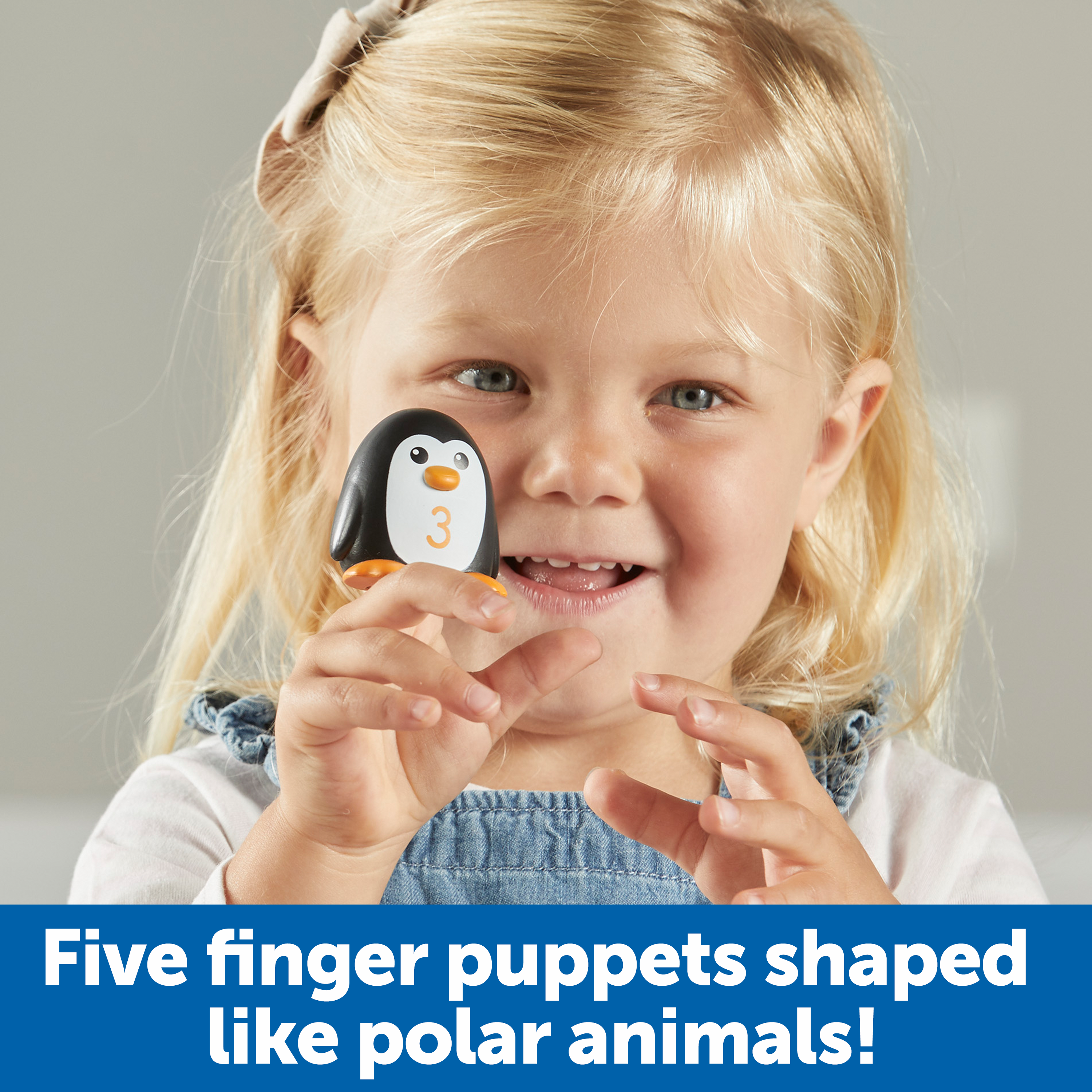Learning Resources Sort and Seek Polar Animals, Educational Toddler Toy with 5 Animal Finger Puppets and Numbered Igloos, Teaches Colors, Counting, and Fine Motor Skills, Ages 18 Months and Up
