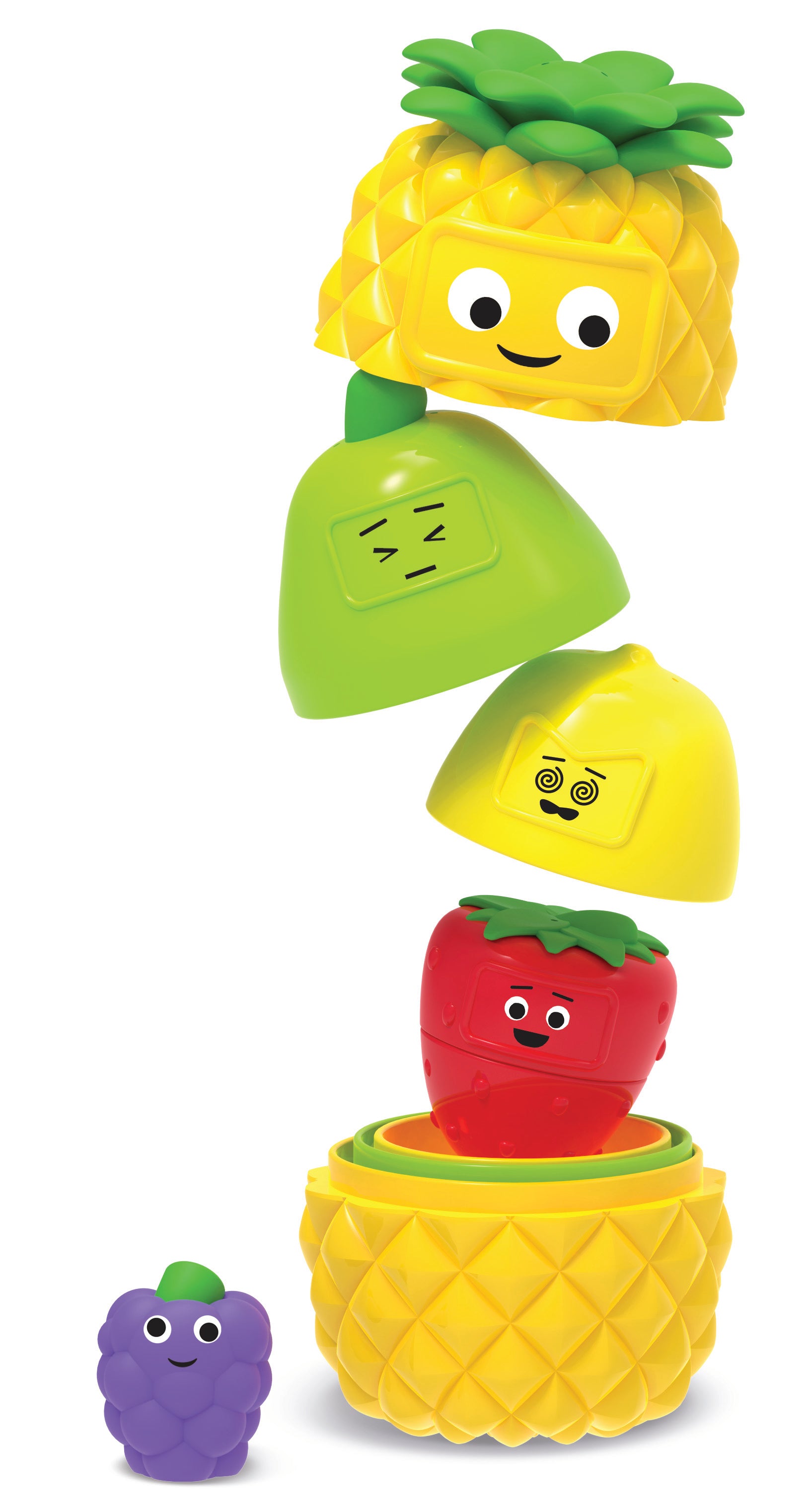 Learning Resources Big Feelings Nesting Fruit Friends, Social Emotional Learning & Sensory Play Toy, 9-Piece Nesting Set with Textured Fruit & Emotions, Ages 18 Months+