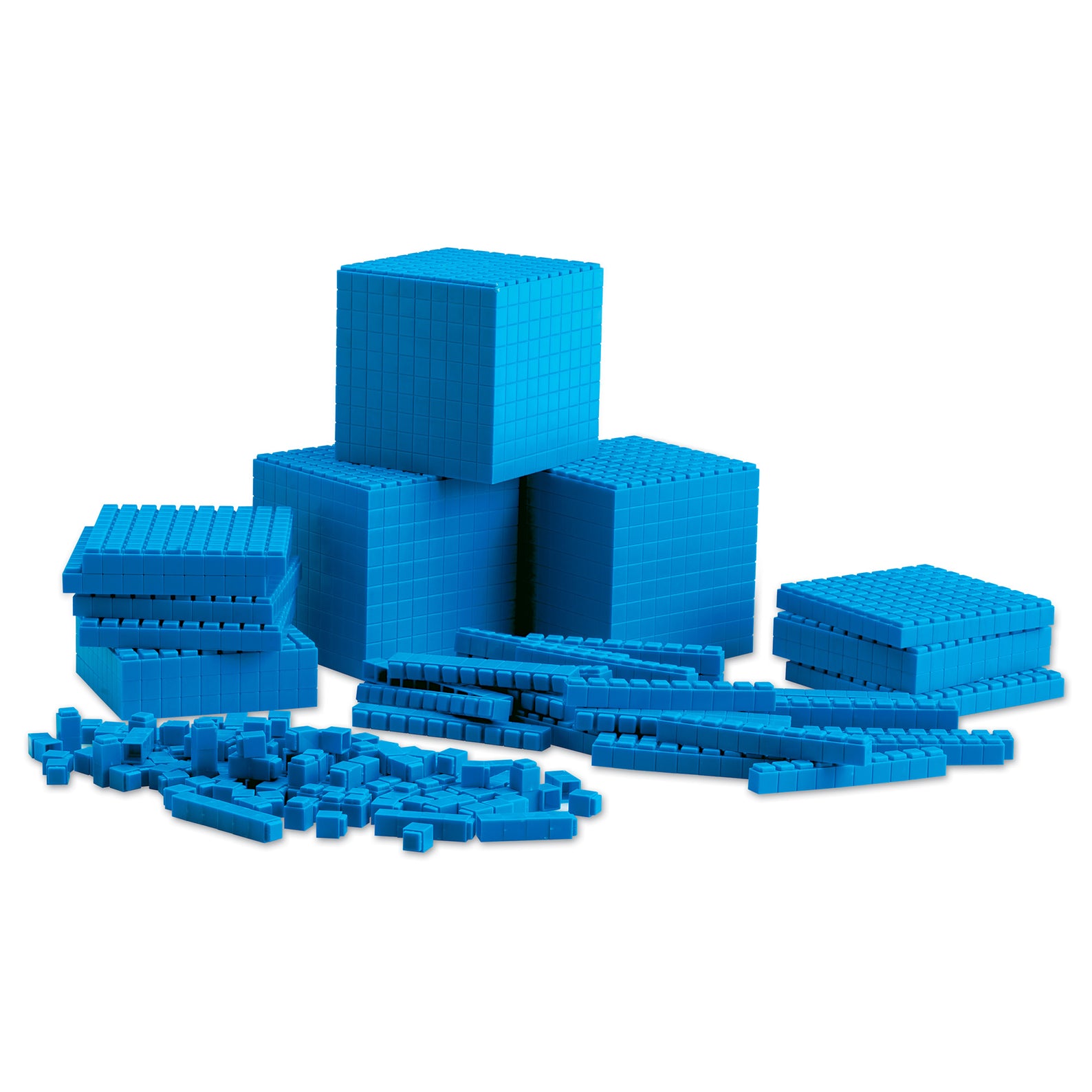 Learning Resources Base Ten Interlocking Plastic Rods Class Set, Maths Manipulatives for Place Value, Fractions, and Operations, Includes 843 Pieces and Activity Book, Ages 6+