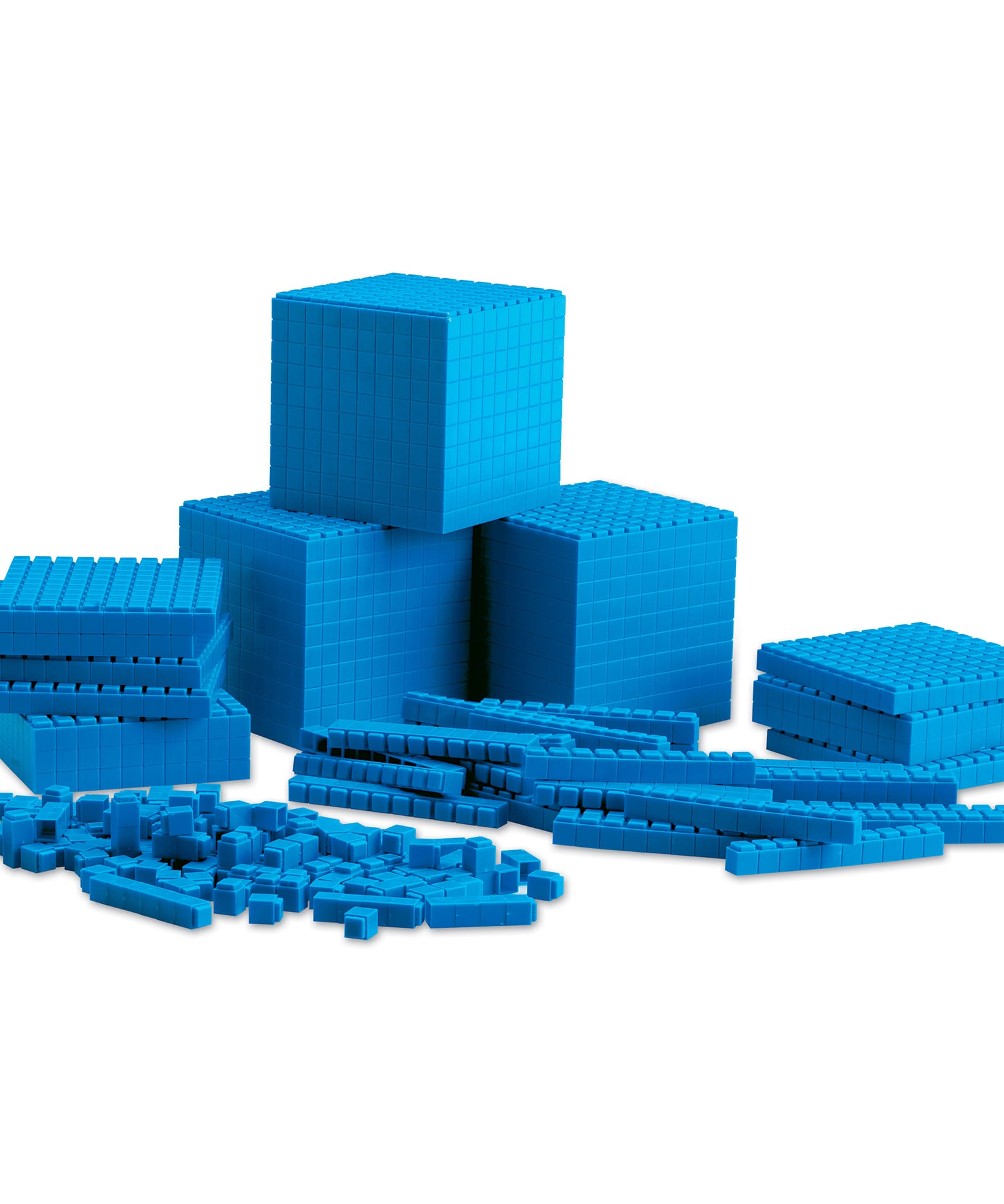 Learning Resources Base Ten Interlocking Plastic Rods Class Set, Maths Manipulatives for Place Value, Fractions, and Operations, Includes 843 Pieces and Activity Book, Ages 6+