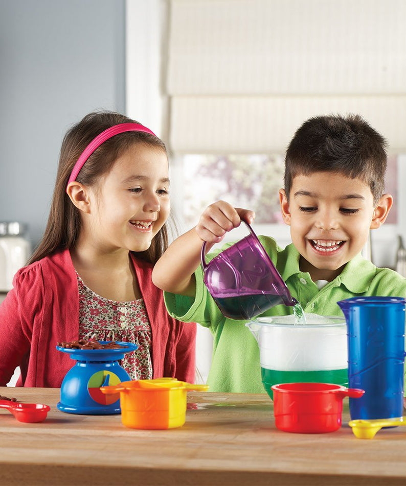 Learning Resources Primary Science Mix & Measure Set, Hands-On STEM Learning Kit with Real Science Tools & 10 Activity Cards, Perfect for Kids Ages 3+