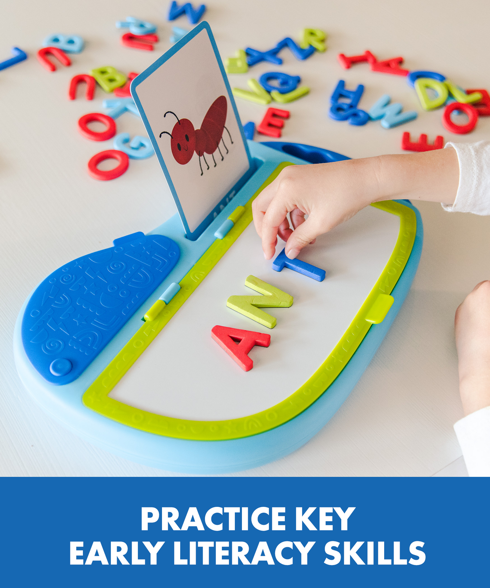 Learning Resources AlphaMagnets Go! Spelling, Portable Magnetic Spelling Board with Letters and Cards, Early Literacy Toy for Ages 4+