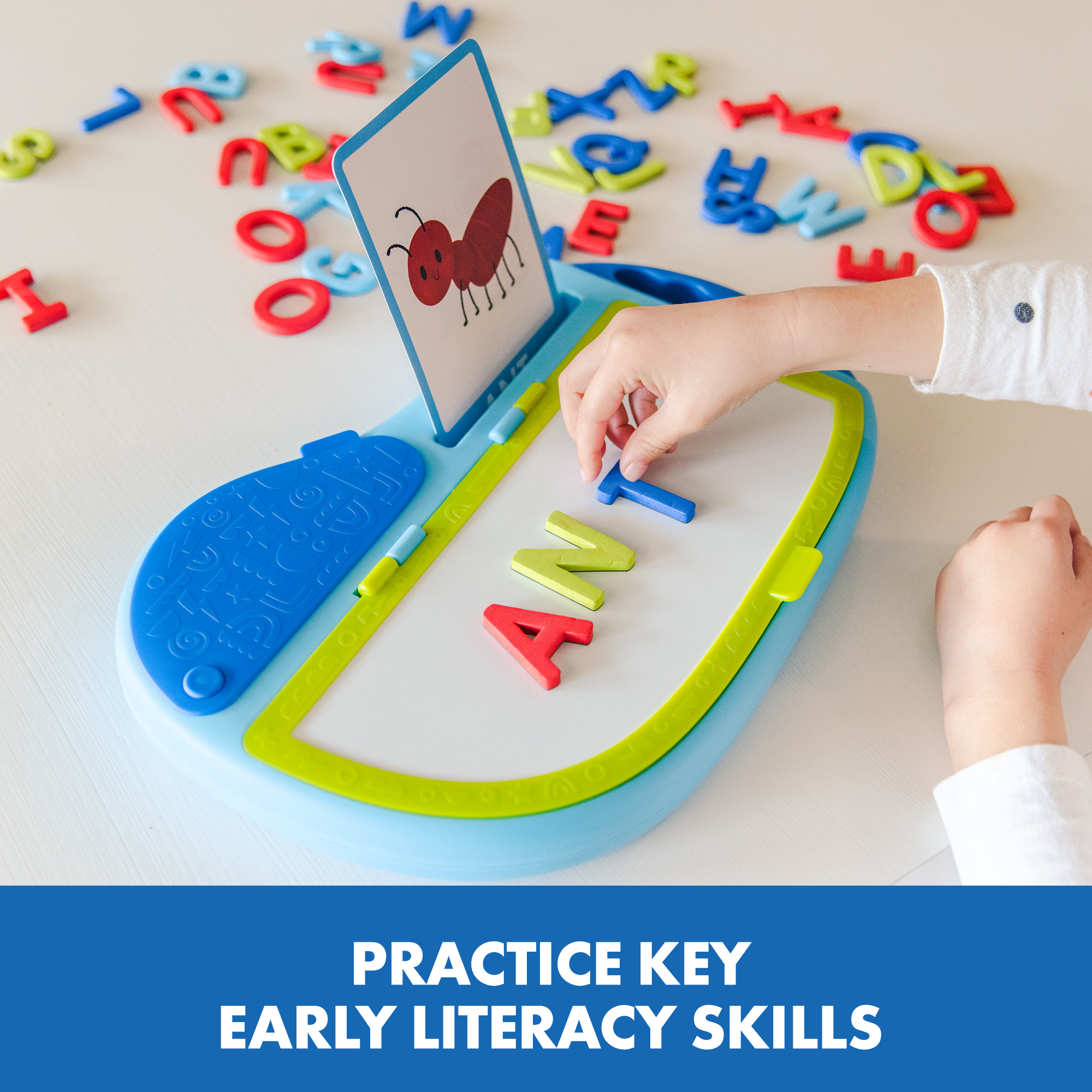 Learning Resources AlphaMagnets Go! Spelling, Portable Magnetic Spelling Board with Letters and Cards, Early Literacy Toy for Ages 4+