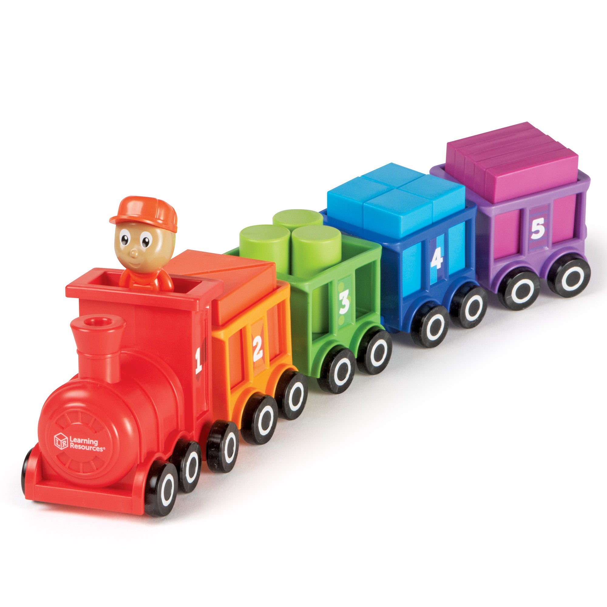 Learning Resources Count and Colour Choo Choo, Number Train and Shape Sorting Toy, Toddler Learning Toy for Counting and Colour Recognition, Ages 2+