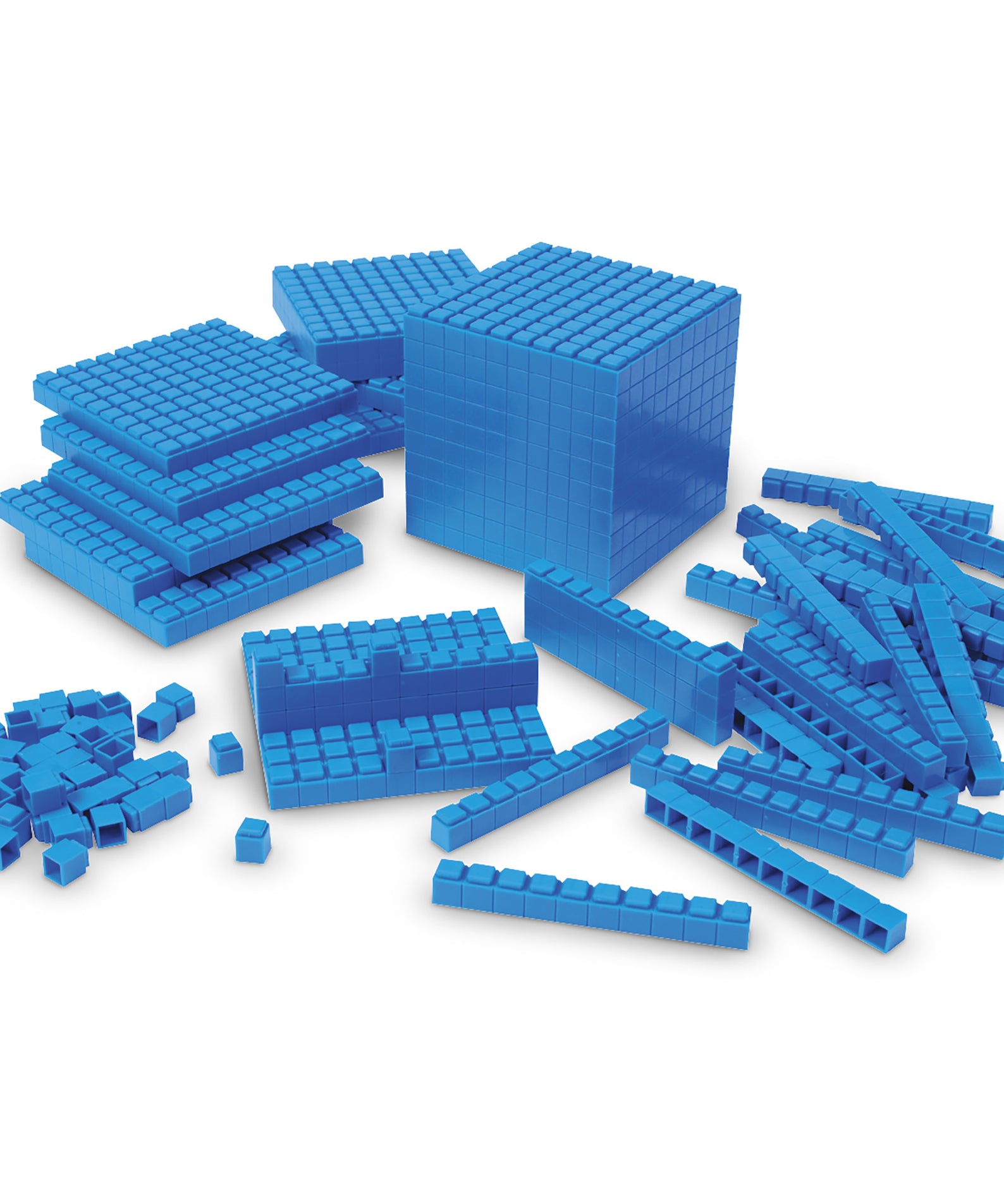 Learning Resources Base Ten Interlocking Plastic Rods Class Set, Maths Manipulatives for Place Value, Fractions, and Operations, Includes 843 Pieces and Activity Book, Ages 6+