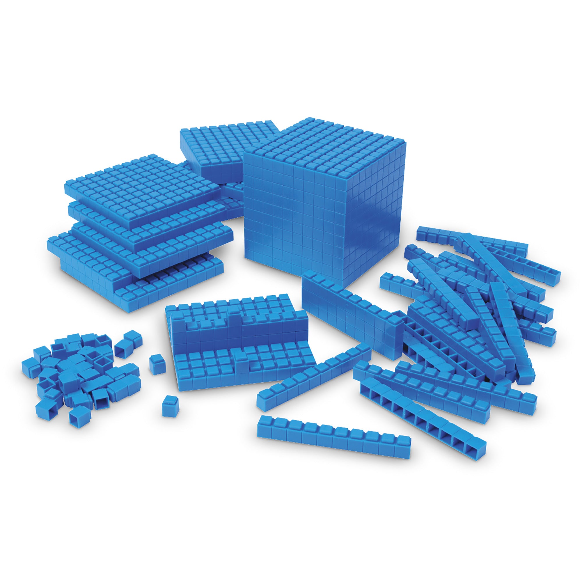 Learning Resources Base Ten Interlocking Plastic Rods Class Set, Maths Manipulatives for Place Value, Fractions, and Operations, Includes 843 Pieces and Activity Book, Ages 6+