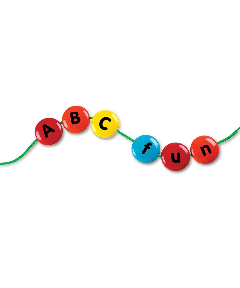 Learning Resources Smart Snacks ABC Lacing Sweets, Alphabet Beads for Fine Motor Skills and Early Literacy, Preschool Learning Toy with Storage Tub, Ages 3+