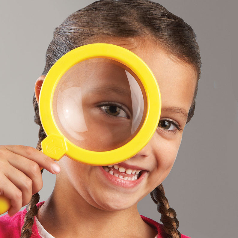 Learning Resources Jumbo Magnifiers, Set of 12 Extra-Large Handheld Magnifying Glasses with Built-In Stands, 4.5x Magnification, Ideal for STEM Exploration and Early Science, Ages 3+