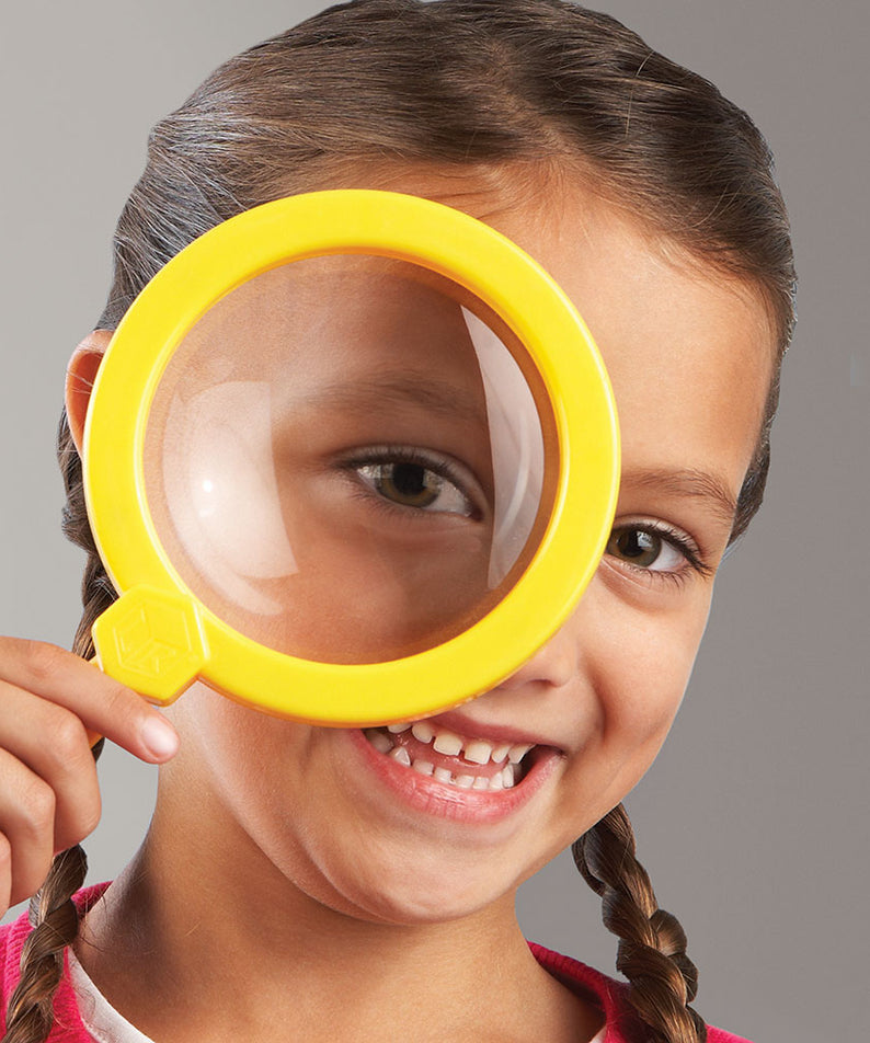 Learning Resources Jumbo Magnifiers, Set of 12 Extra-Large Handheld Magnifying Glasses with Built-In Stands, 4.5x Magnification, Ideal for STEM Exploration and Early Science, Ages 3+