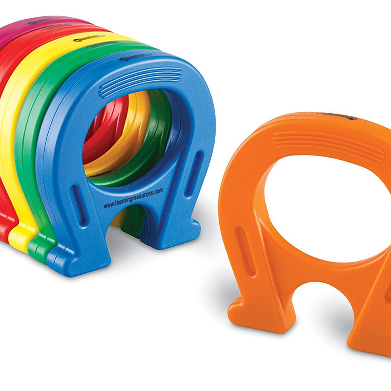 Learning Resources Primary Science® Mighty Magnets (Set of 6), Colourful Horseshoe Magnets for Kids, Durable Plastic, Perfect for Scientific Exploration, Ages 3+