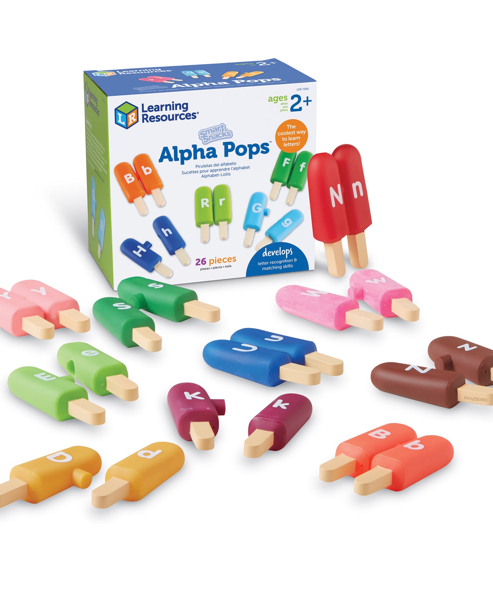 Learning Resources Smart Snacks Alpha Pops, Letter Recognition and Fine Motor Skill Development Toy, Ages 2+
