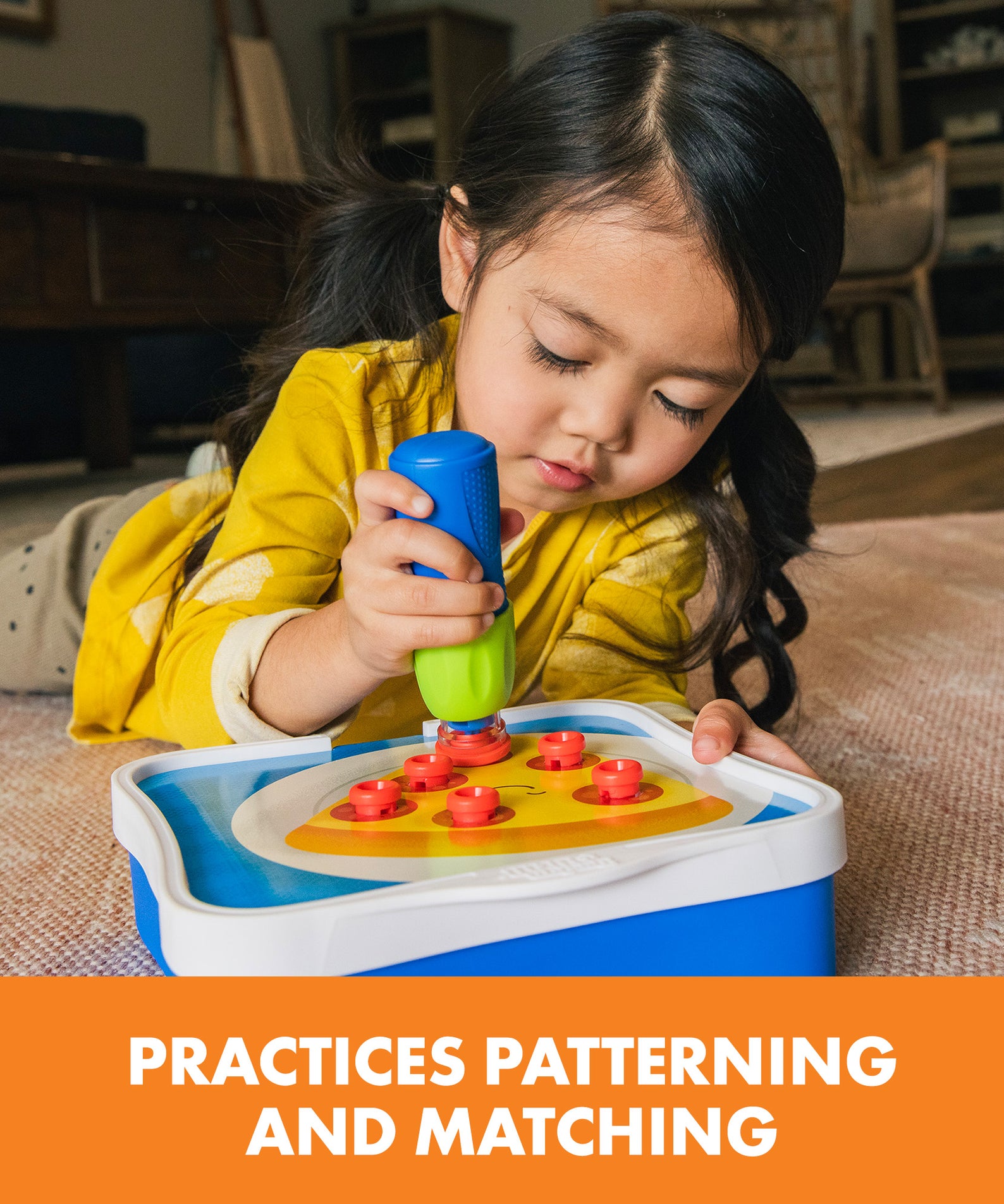 Learning Resources Design & Drill Rivet Pop Workshop, 54-Piece STEM Construction Toy with Activity Cards, Fine Motor Skill Builder for Ages 3+