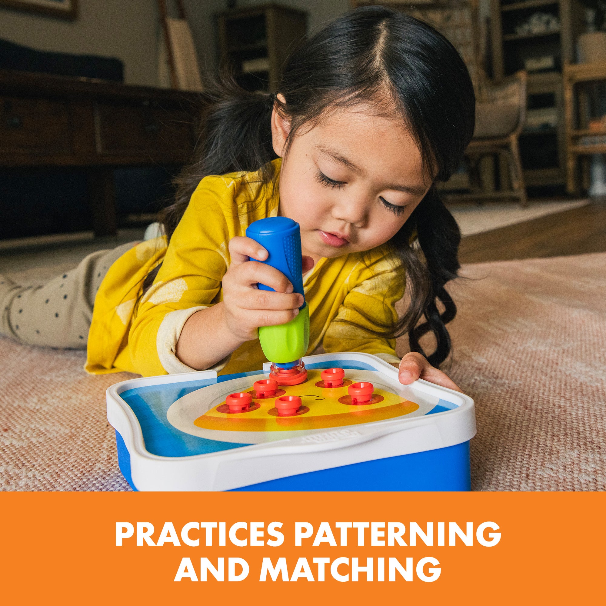 Learning Resources Design & Drill Rivet Pop Workshop, 54-Piece STEM Construction Toy with Activity Cards, Fine Motor Skill Builder for Ages 3+