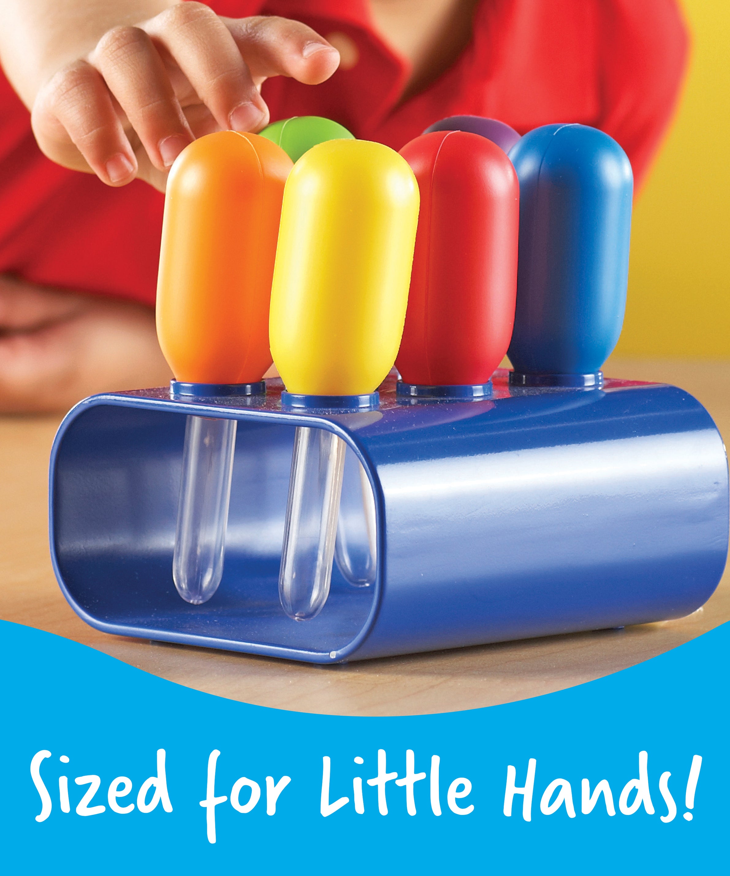Learning Resources Primary Science Jumbo Eyedroppers with Stand, Set of 6 Colourful Eyedroppers, Perfect for Fine Motor Skill Development, Cause and Effect Exploration, Ages 3+