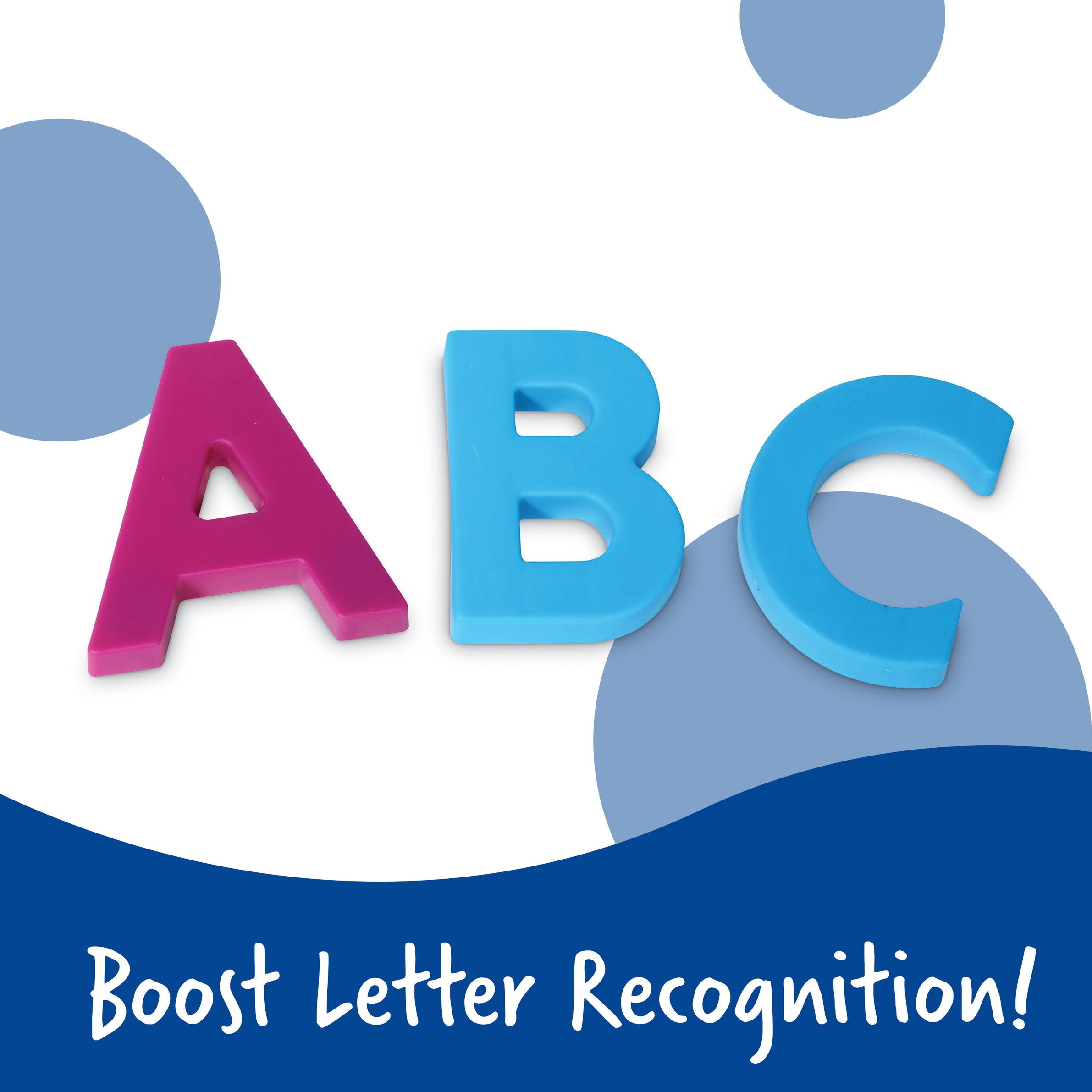 Learning Resources Jumbo Uppercase Magnetic Letters, 40-Piece Set for Early Literacy & Spelling, Large, Easy-to-Handle Alphabet Magnets, Ideal for Whiteboards & Fridges, Ages 3+