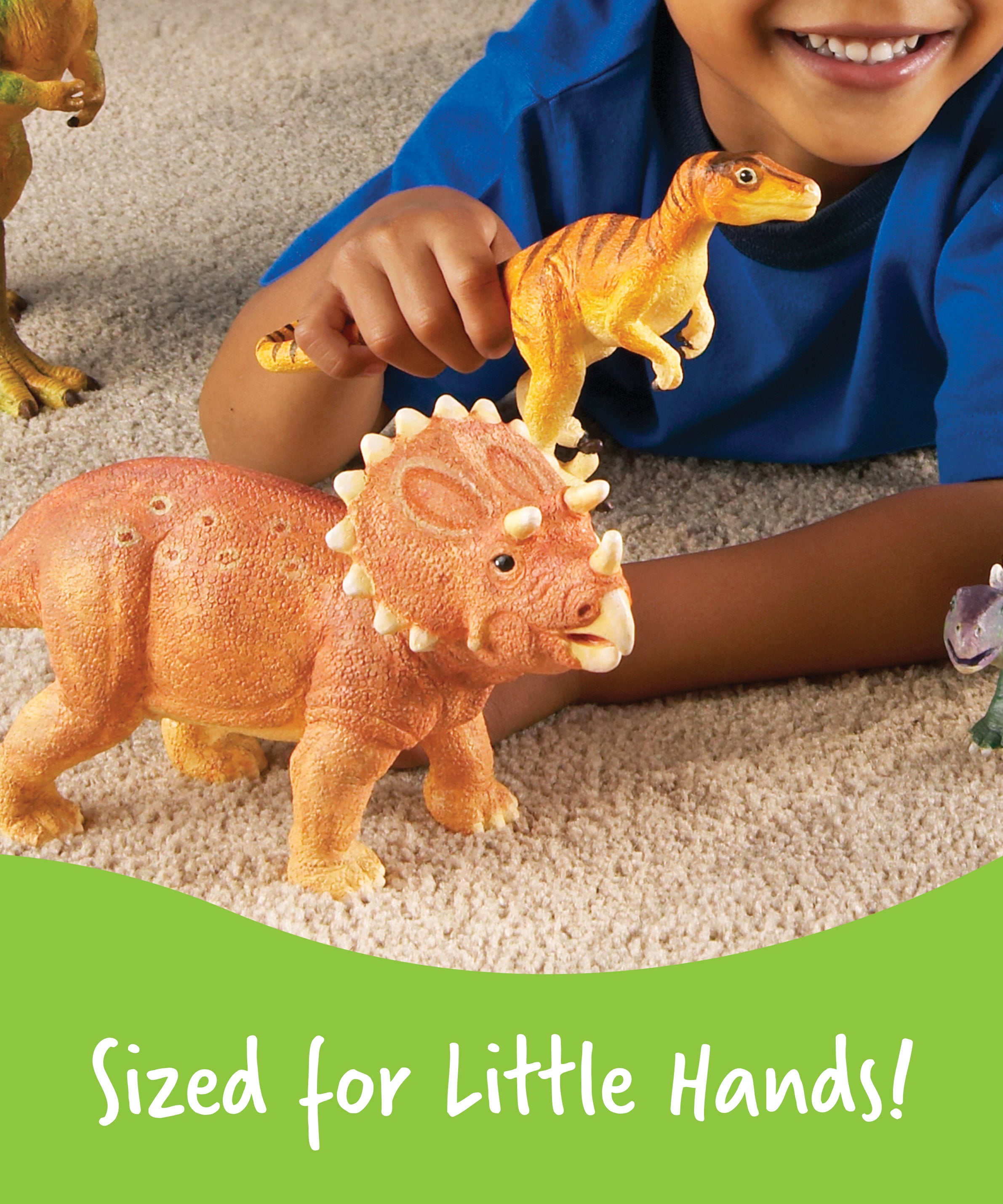 Learning Resources Jumbo Dinosaur Toy Set, 5 Realistic Prehistoric Figures for Kids Imaginative Play and Early Learning