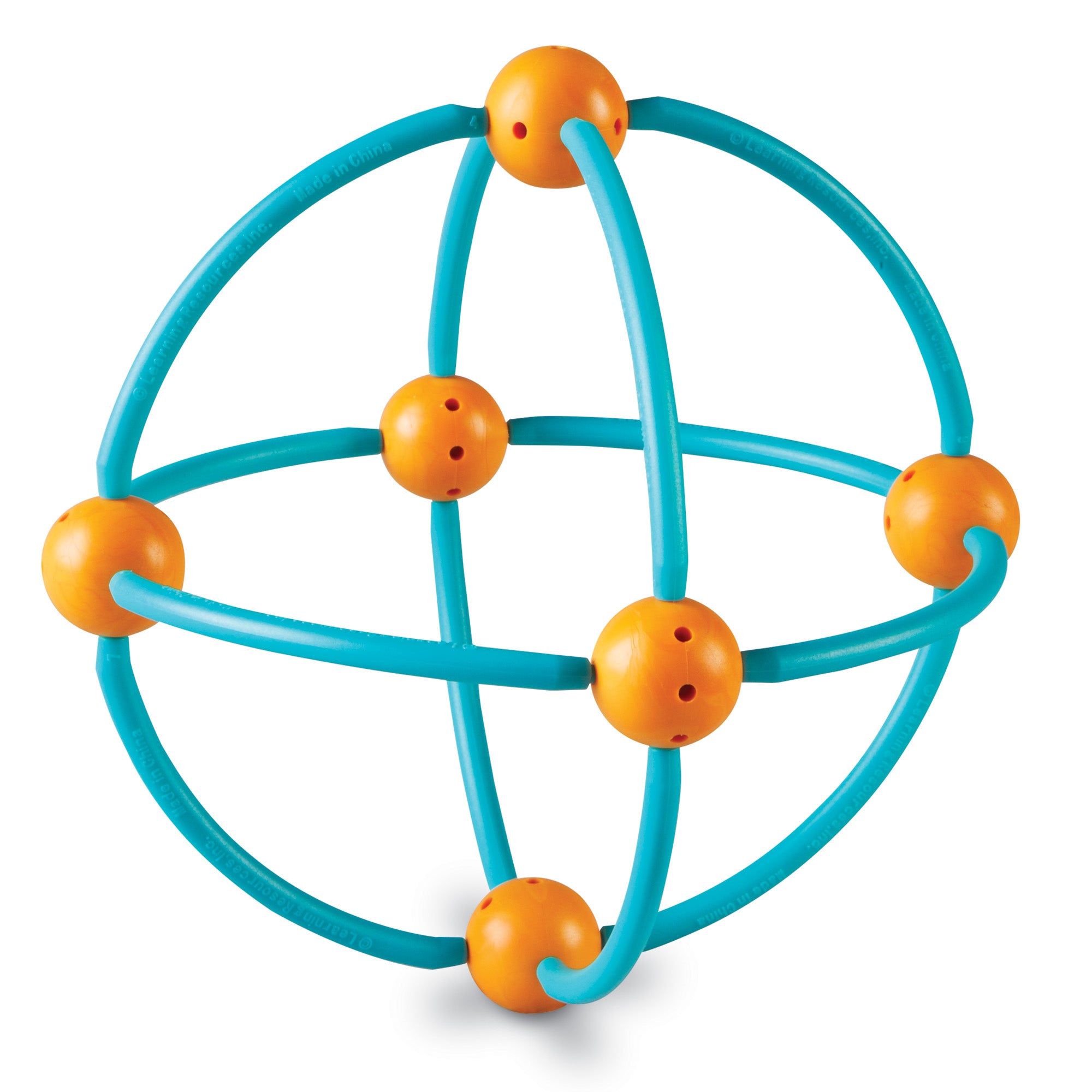 Learning Resources Geometric Shapes Building Set, 170-Piece Set for 2D & 3D Shape Construction, Soft Plastic Sticks & Connectors for Early Geometry & STEM Learning, Ages 5+