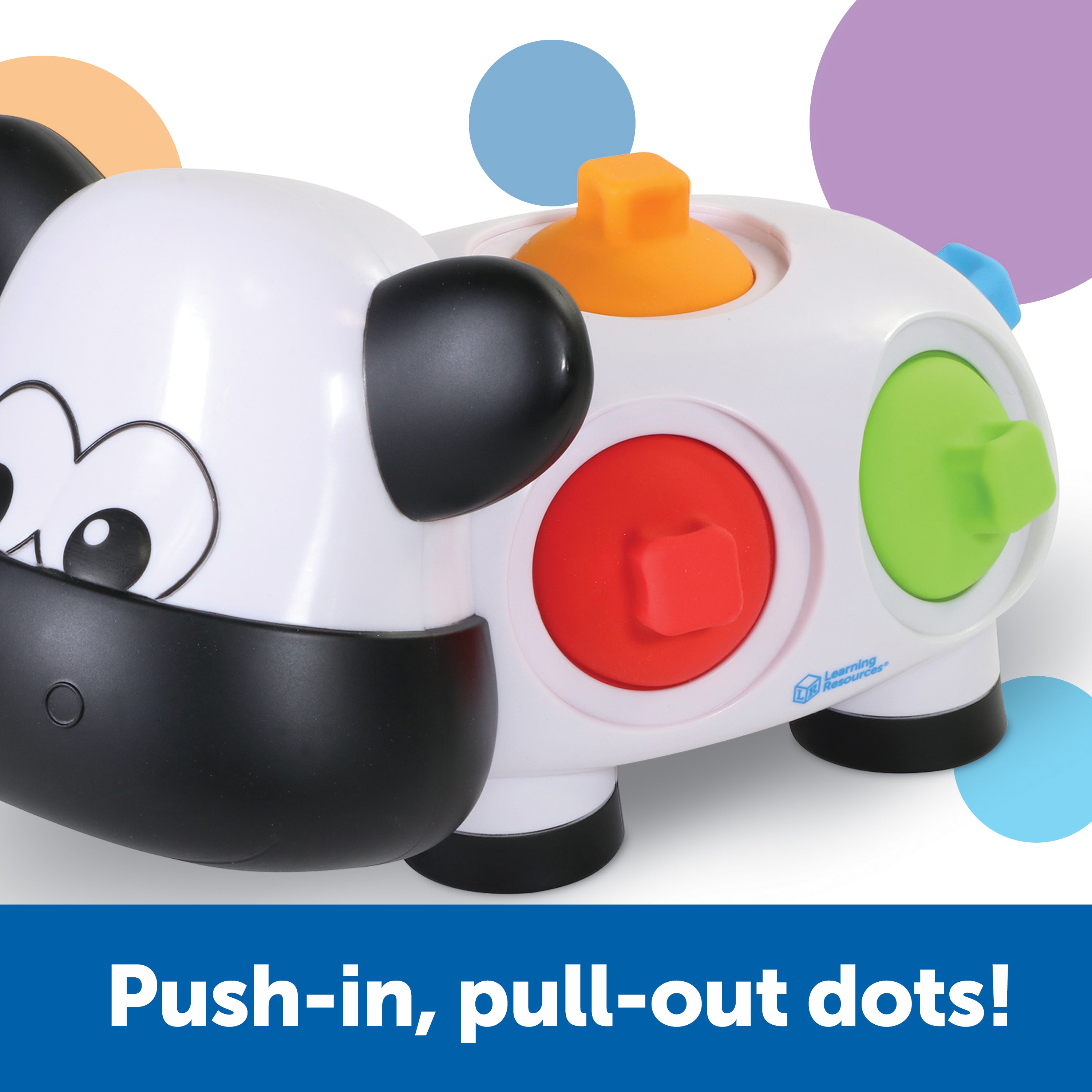 Learning Resources Dottie the Fine Motor Cow, Toddler Fine Motor Skills Toy with Sensory Pop-In Dots, Color Recognition and Fidget Play for Ages 18 Months+