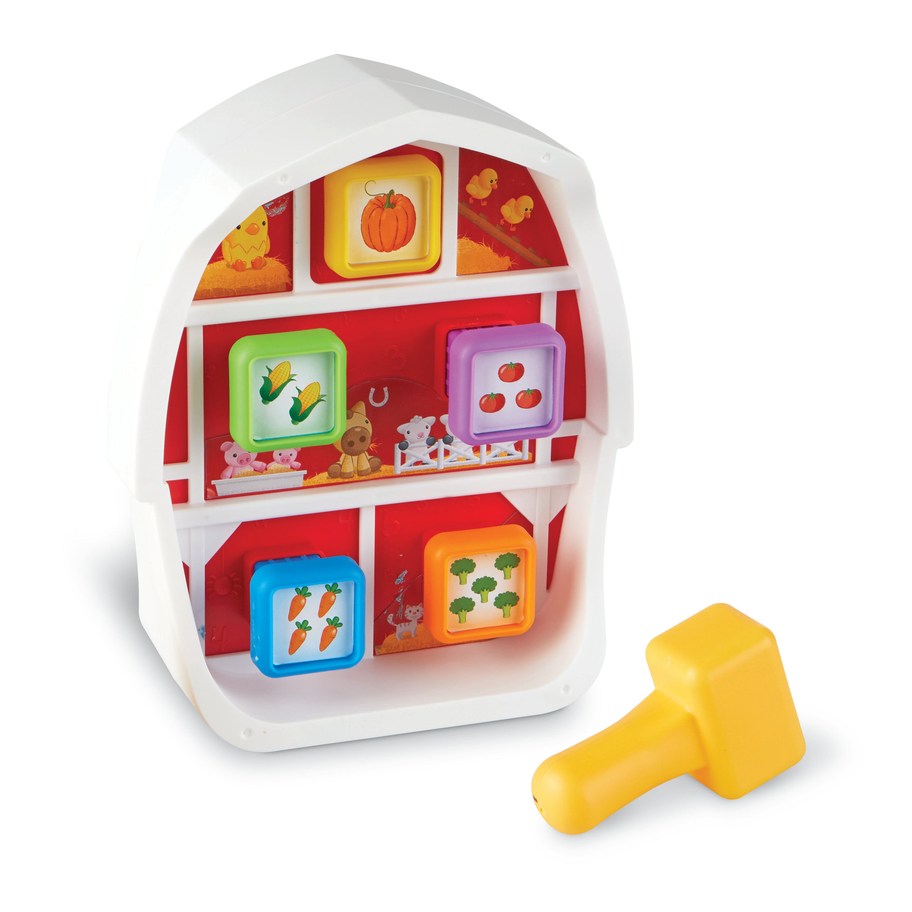 Learning Resources Barnyard Pounding Bench Fine Motor Toy with Storybook for Toddlers Ages 18 Months Plus