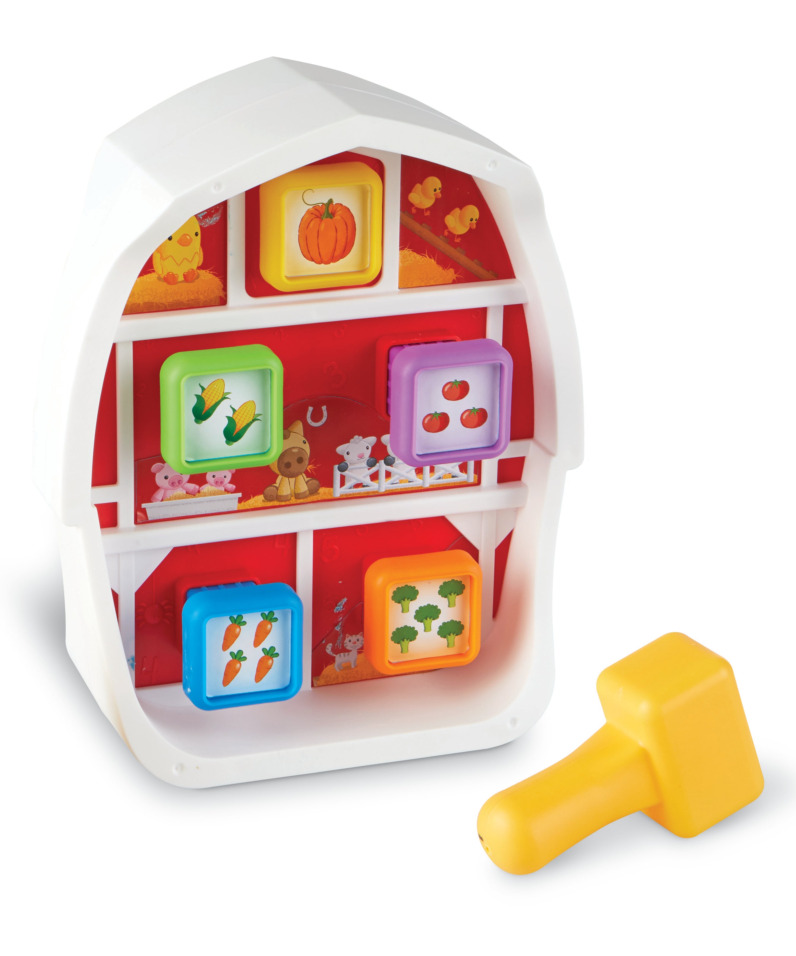 Learning Resources Barnyard Pounding Bench Fine Motor Toy with Storybook for Toddlers Ages 18 Months Plus