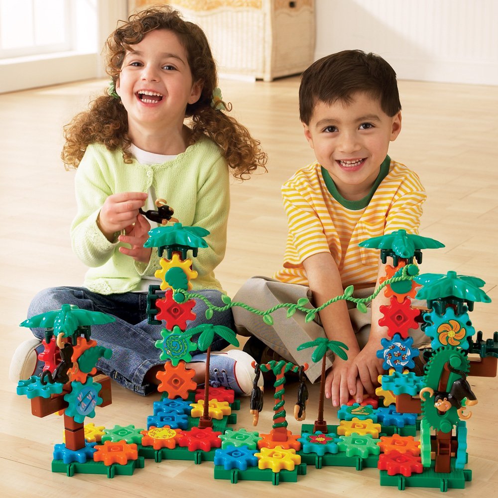 Learning Resources Gears! Gears! Gears! Movin Monkeys Building Set, Jungle-Themed Creative Play