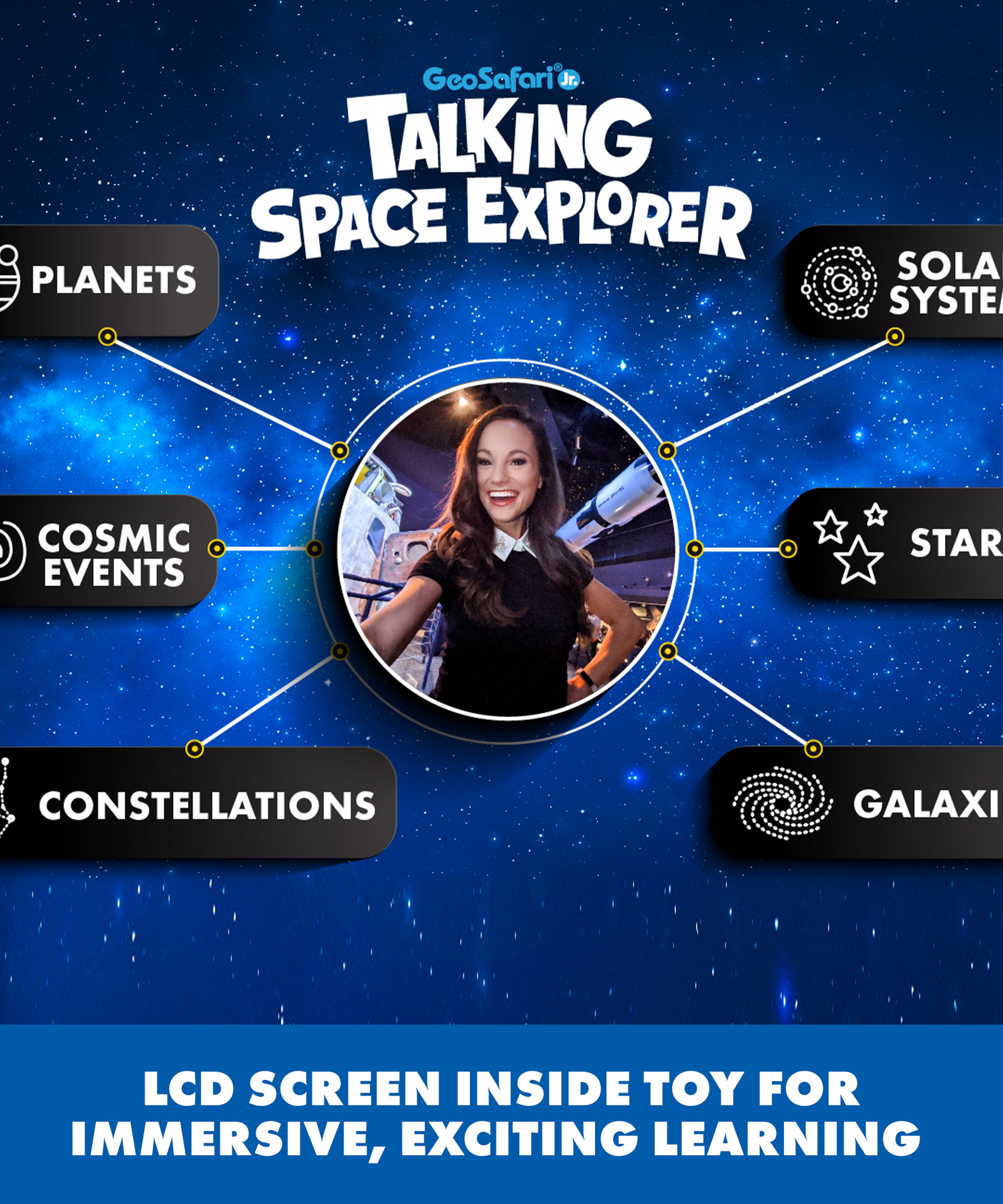 Learning Resources GeoSafari Jr. Talking Space Explorer, Preschool Toy Telescope with 120 Images, 13 Videos, and Fun Space Facts, Ideal for Kids Aged 4+