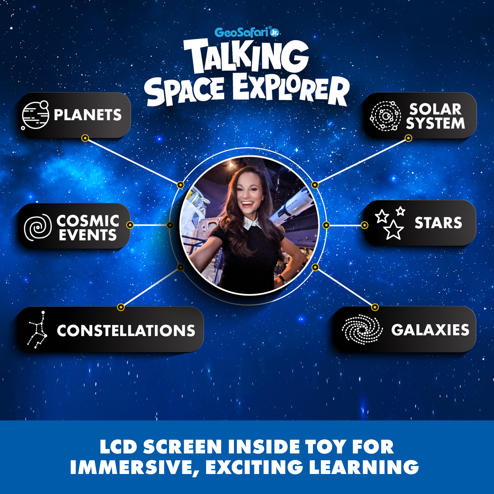 Learning Resources GeoSafari Jr. Talking Space Explorer, Preschool Toy Telescope with 120 Images, 13 Videos, and Fun Space Facts, Ideal for Kids Aged 4+