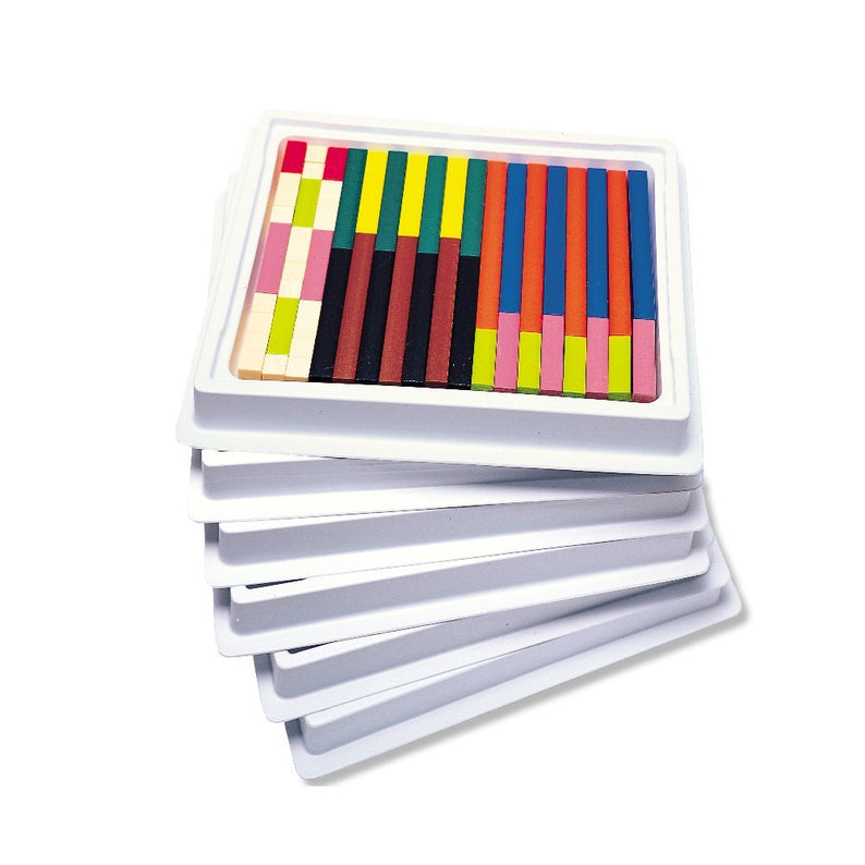 Learning Resources Cuisenaire Rods Multipak, Wooden Maths Rods Set, 444 Pieces, Ideal for Fractions, Measurement & Algebra, Classroom Maths Manipulatives with Storage Tray & Teachers Guide, Ages 4+