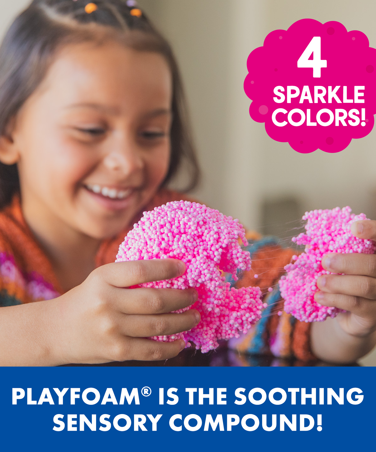 Learning Resources Playfoam Sparkle 4-Pack, Mess-Free, Non-Toxic Sensory Play Foam, Never Dries Out, Fine Motor Skill Development for Kids