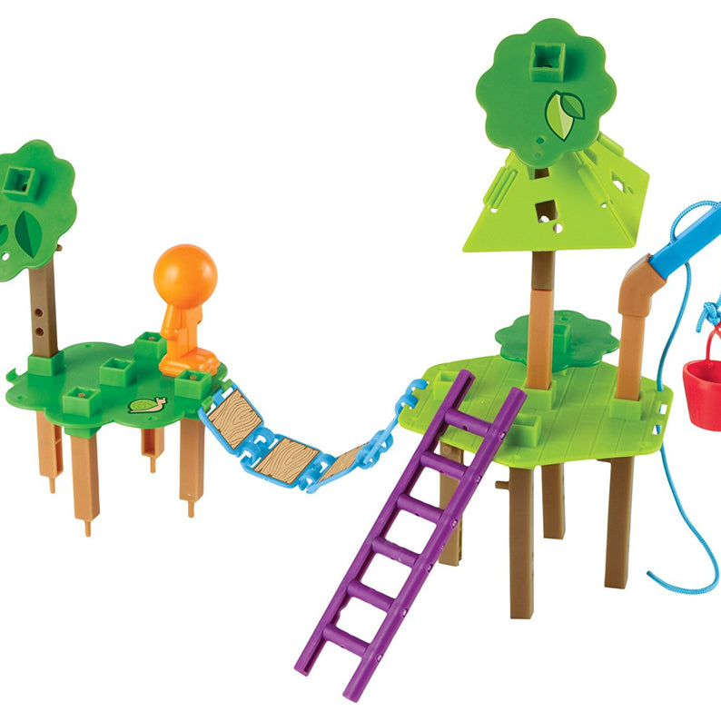 Learning Resources Tree House Engineering and Design Building Set, STEM Toys for Kids, 50+ Pieces, Hands-On STEM Learning with Engineering and Design Challenge Cards, Ages 5+