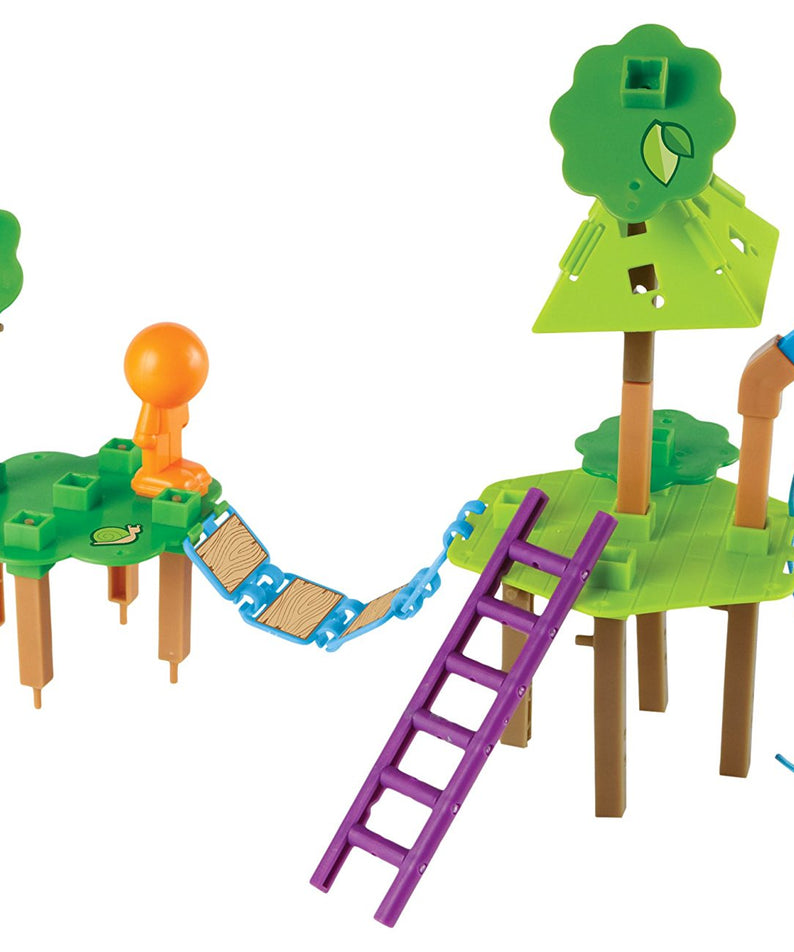 Learning Resources Tree House Engineering and Design Building Set, STEM Toys for Kids, 50+ Pieces, Hands-On STEM Learning with Engineering and Design Challenge Cards, Ages 5+