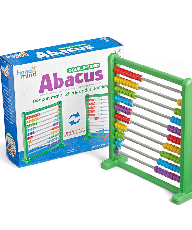 Learning Resources Double-Sided Abacus, Colour-Changing Abacus and Rekenrek for Early Math Skill, Counting, Addition, and Subtraction Tool for Kids, Durable Plastic Frame, Ages 3+