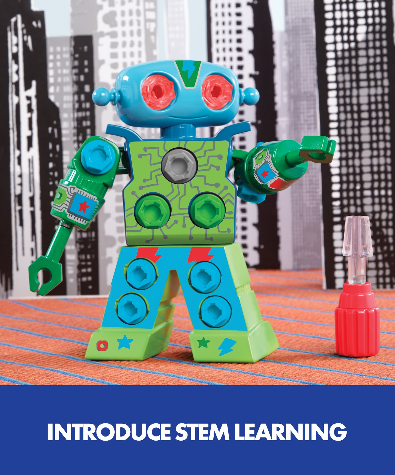Learning Resources Design & Drill Robot, Construction Toy for Kids