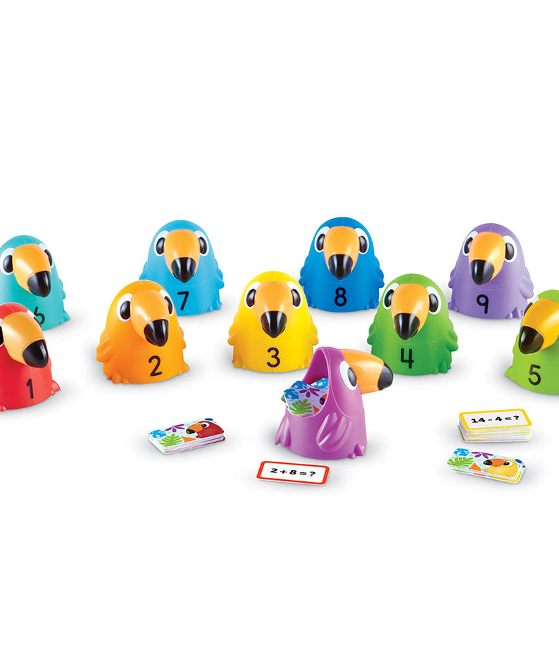 Learning Resources Toucans to 10, Addition and Subtraction Fact Family Game, Hands-On Early Maths Activity for Home or Classroom, Ages 5+