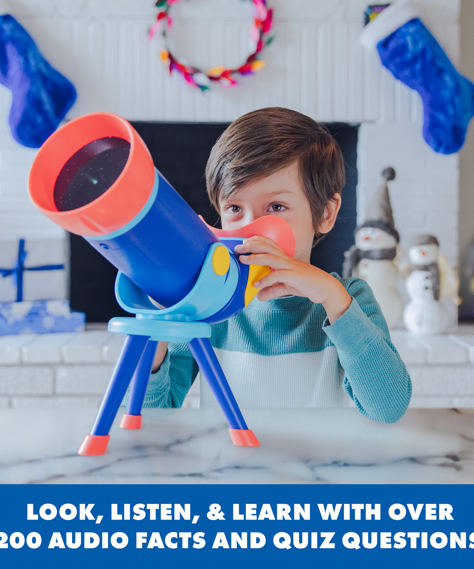 Learning Resources GeoSafari Jr. Talking Space Explorer, Preschool Toy Telescope with 120 Images, 13 Videos, and Fun Space Facts, Ideal for Kids Aged 4+