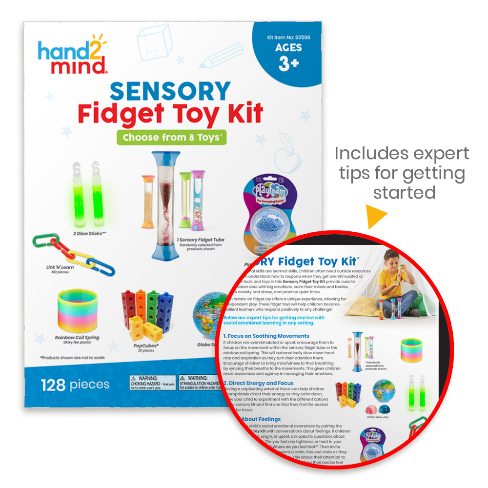 Learning Resources Sensory Fidget Toy Kit, Anxiety Relief and Calming Tools for Kids, Ages 3+