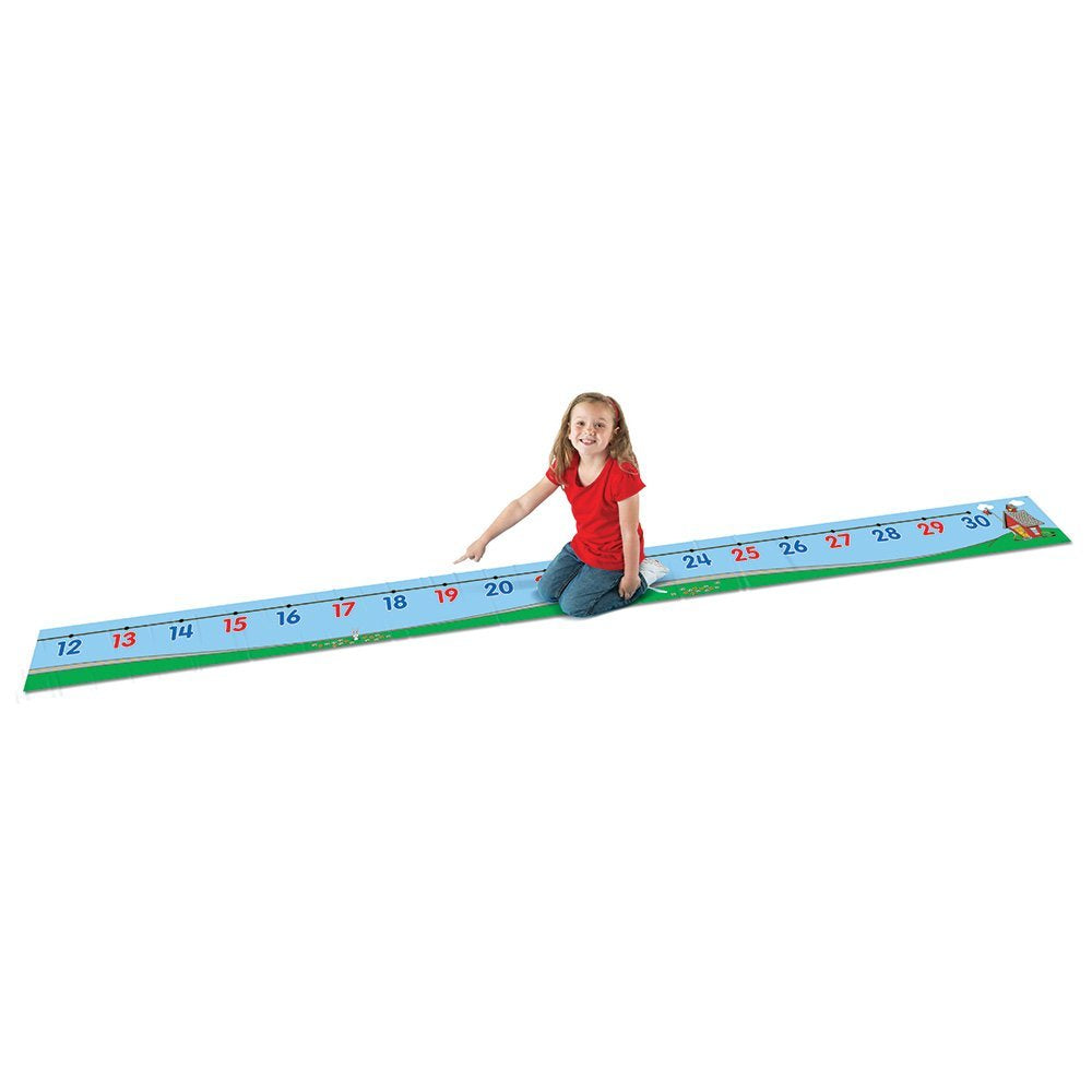 Learning Resources 030 Number Line Floor Mat Durable Vinyl Math Mat for Kids Ages 5 Plus