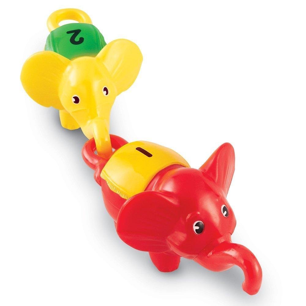 Learning Resources Snap 'n' Learn Counting Elephants, Set of 10 Educational Linking Elephants for Number & Colour Recognition, Fine Motor Skills Toy for Toddlers, Ages 2+