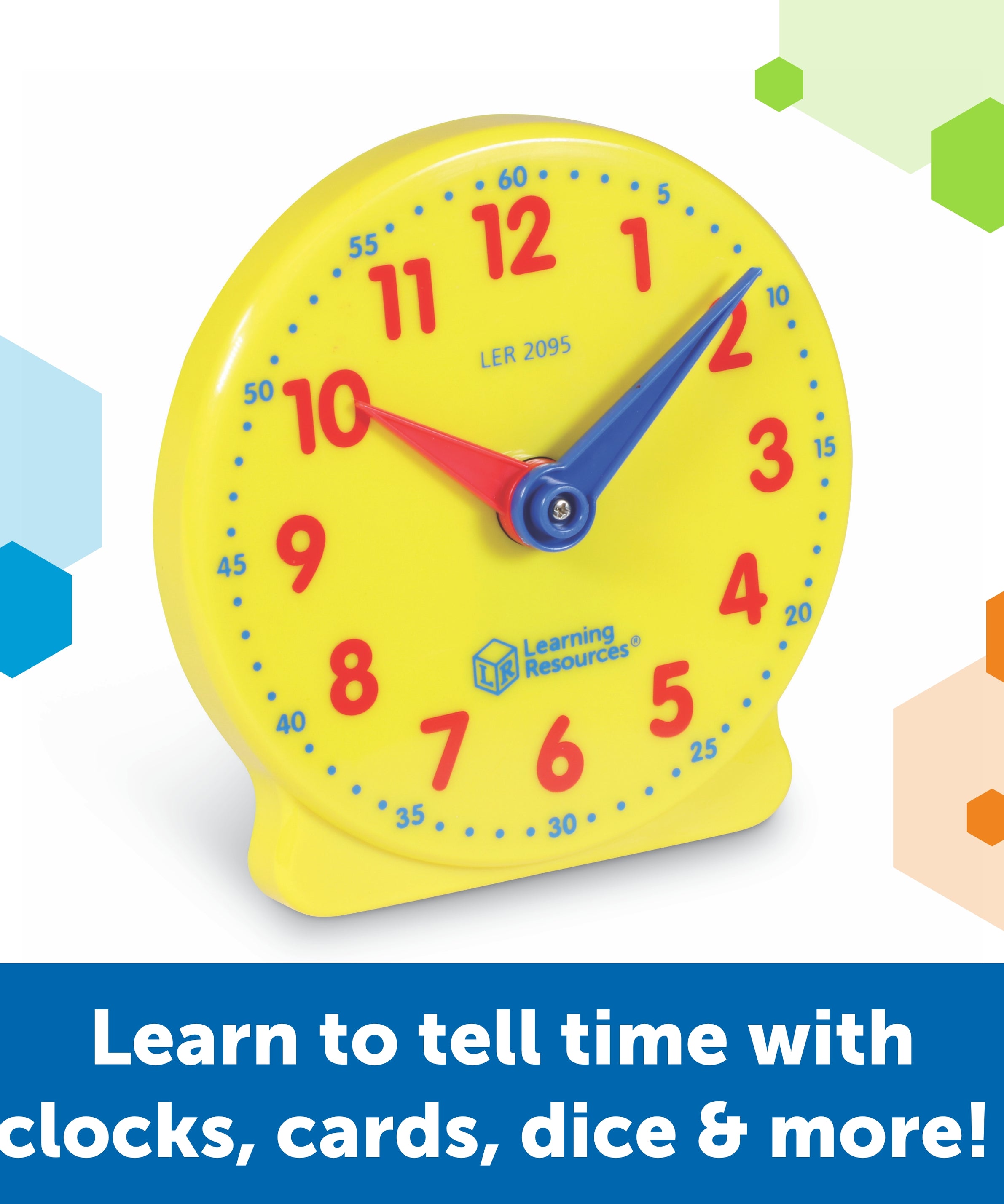 Learning Resources Time Activity Set, Digital & Analogue Time Learning for Kids, Includes Plastic Clock, Puzzle Cards, Time Dice, Activity Cards & Guide, Ages 4+