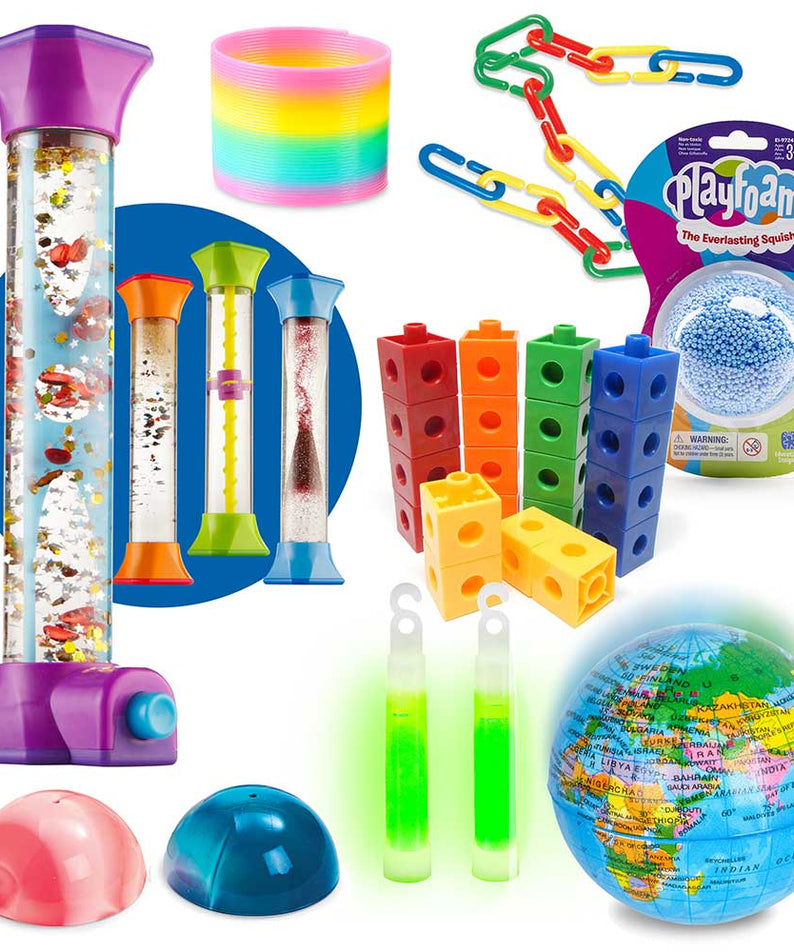 Learning Resources Sensory Fidget Toy Kit, Anxiety Relief and Calming Tools for Kids, Ages 3+