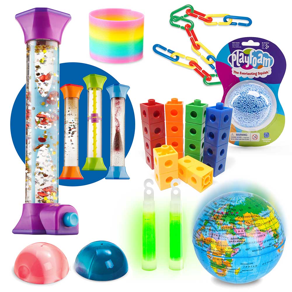 Learning Resources Sensory Fidget Toy Kit, Anxiety Relief and Calming Tools for Kids, Ages 3+